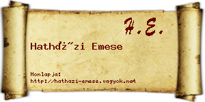 Hatházi Emese névjegykártya